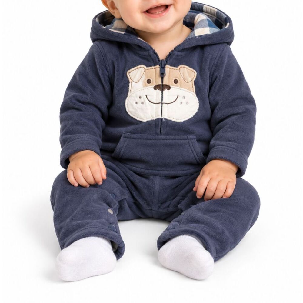 🔥 5 for $30 🔥 Carter’s Infant Boys Bulldog Winter Onesie Outfit | 6M